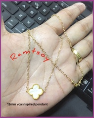 10k gold necklace vca inspired pendant