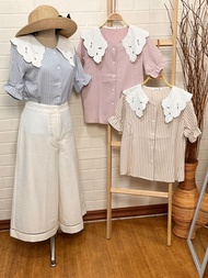 Elizabethgrosir1 Malianni Blouse Salur Import Kartun Import