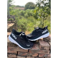 HOKA Own from Clifton 9 Shock Absorption Black White Running Shoes RG6M KSIN L676