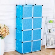 8 Cube Childrens Cartoon Simple Wardrobe Steel Frame Wardrobe Assembly Storage Cabinet Almari Kartu