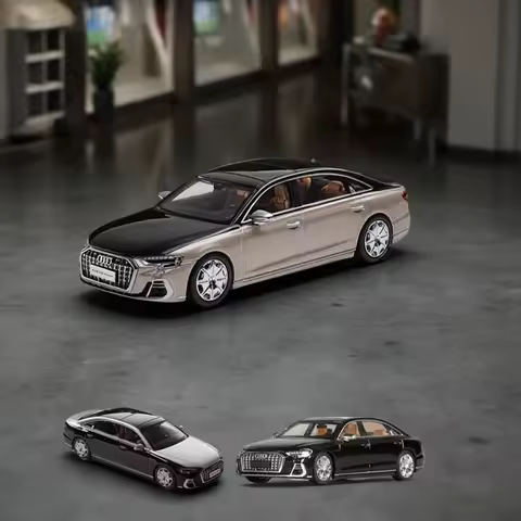 MASSDI Diecast 1/64 Scale A8L Horch AD1800 AD1801 AD1802 Alloy Car Model Classics Adult Souvenir Gif
