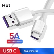 1m Fast Quick Charger Charge Type C For Huawei Supercharge 5A USB 3.0 Type-C Cable OPPO Reno 8T 5G 4