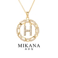 ตัวอักษรทอง 18K มีอยู่ใน A-Z 26 18K Gold Letters Pendant สร้อยคอสีทองเริ่มต้นสร้อยคอสำหรับผู้หญิงจดห