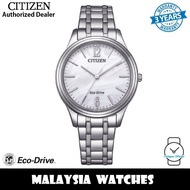 Citizen EM0411-71A Eco Drive Mineral Crystal Glass Stainless Steel Case & Strap Watch