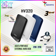 ADATA HV320 EXT HDD Slim | Portable HDD | Black/Blue/White 1TB/2TB