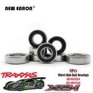 8Pc Wheel Hub Ball Bearings Kit Black Rubber Sealed Chrome Steel Pre-Greased for RC Car Traxxas 1/7 
