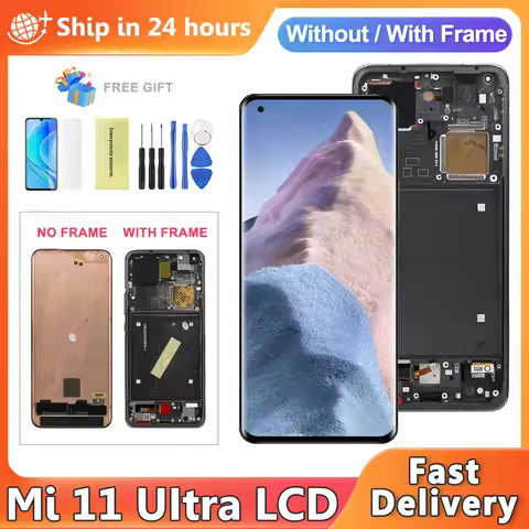 AMOLED 120HZ For Xiaomi Mi 11 Ultra M2102K1G M2102K1C LCD Display Touch Screen Digitizer Assembly mi