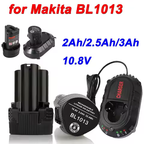 2.0Ah 2.5Ah 3.0Ah 10.8V 12V Rechargeable Battery for Makita BL1013 BL1014 194551-4 TD090D TD090DW LC
