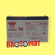 Battery Vrla Yuasa Np7-6 6V 7Ah Original