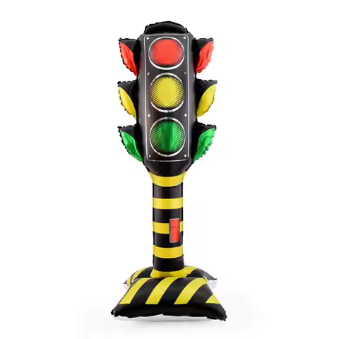 Matte Standing Traffic Light Balloons, Aluminum Foil Balloons, 59inch Standing Balloons, Suitable fo