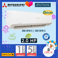 Mitsubishi Split Type Wall Mounted Eco Smart Deluxe Inverter Air Conditioner Natural Solar Filter Fuzzy Auto Mode 24 Hour ION Aircon 2.0HP (SRK18YN-S/SRC18YN-S)-NCR, Cavite, Laguna &amp; Rizal