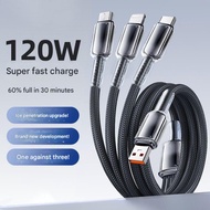 Three-in-one braided Type-c super fast charging data cable suitable for Huawei  P30 P40 P60 Mate 60 