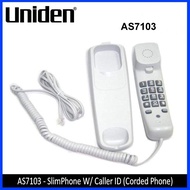 UNIDEN AS 7103 White Corded Landline Phone with Trimline Caller ID