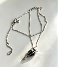 藍色水晶的 Pandora 925純銀熱氣球吊飾頸鏈