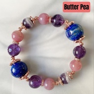 Butter Pea Bracelet (Lapis Lazuli, Amethyst, Yan Yuan Agate, Dreamy Amethyst)