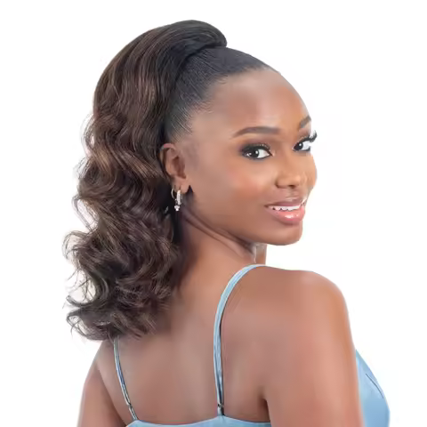 Shake-N-Go Drawstring Synthetic Ponytail Natural me Natural Hollywood Wave