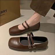 BETSY STORE Giày lười thời trang dành cho sinh viên giày Mary Jane mũi vuông phong cách retro dễ thư