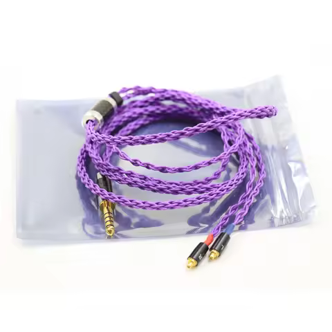 8 Core 99% 7N OCC Earphone Cable XLR 4.4mm Balanced For SENNHEISER IE300 IE900 IE600 IE200 Headset
