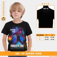 GAME KIDS T-SHIRT - [ FREE FIRE 3D / FF T-SHIRT / FREE FIREE ]- SUPER VOID