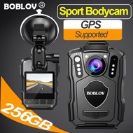 BOBLOV M5 Body Mini Action Police Camera with GPS กล้องติดตัวตำรวจ กล้องติดหน้าอก Sport Waterproof HD 1440P 256GB 4200MAH 170° DVR Video Recorder Camcorder Bodycam Actioncam Motorcycle Dash Cam For Vlogging