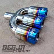 KNALPOT MOBIL CABANG 3 HKS PICK UP BLUE MOON SUARA BASS GAHAR