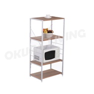 OKURA 4 Tier Multipurpose Kitchen Shelf Home Living