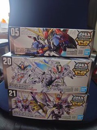全新 Bandai SD Gundam 模型 SDCS 05 20 21 Zeta Gundam / Calibarn / Mighty Strike Freedom