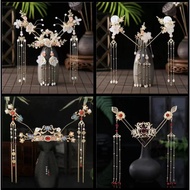 Hanfu Hair Accessories Antique Hair Clip Costume Headdress Hanfu Accessories Step Shaking Tassel Pair Hairpin