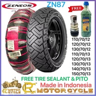 ZENEOS ZN87 MOTORCYCLE TIRE GULONG TUBELESS 110/70/12 120/70/12 130/70/12 120/70/13 140/70/13 150/70