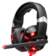 ONIKUMA K2PRO頭戴式遊戲耳機電競PS4電腦有線耳機（黑紅色）