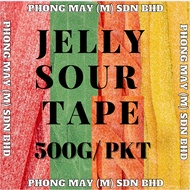 SOUR TAPE [500G]/ SOUR JELLY GUMMY CANDY/ SOUR BELT/ SOUR GUMMY SWEET JELLY
