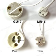 Ceramic GU10 MR16 MR11 GU5.3 G4 lamp base holder socket adapter Wire Connector Socket for LED Haloge