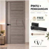 Design Door /Pintu Kayu Melamine /Wooden Door /Bedroom Door /Pintu Bilik /Door Modern Pintu Rumah Bi