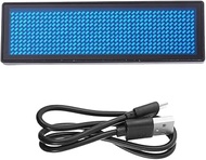 Blue LED Name Tag Badge, Rechargeable USB Programming Digital Display 44 x 11 Pixels, LED Business C