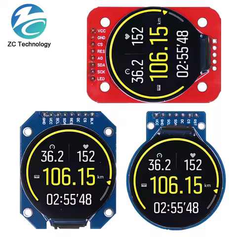 TFT Display 1.28 Inch TFT LCD Display Module Round RGB 240*240 GC9A01 Driver 4 Wire SPI Interface 24