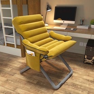 ST-🚢Office Study Foldable Computer Chair Comfortable Long-Sitting High School Student Leisure Lazy Recliner Balcony Armc