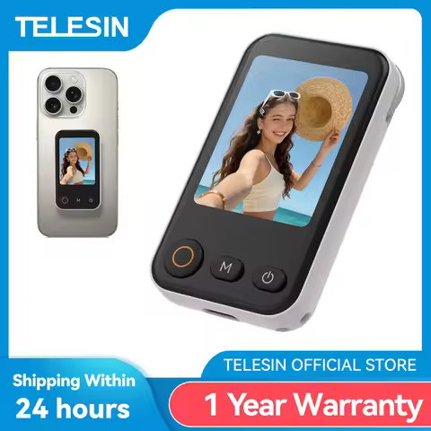 TELESIN Magnetic Selfie ZOOM Control Mini Monitor Screen Vlog Selfie For iPhone Android Iphone Wirel
