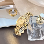 Square womens watch Roman scale hollowed out number bracelet womens watch