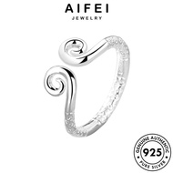 AIFEI JEWELRY Accessories For Korean Adjustable Women Curse Silver Ring 純銀戒指 Sterling Original Perak 925 Perempuan Cincin R861