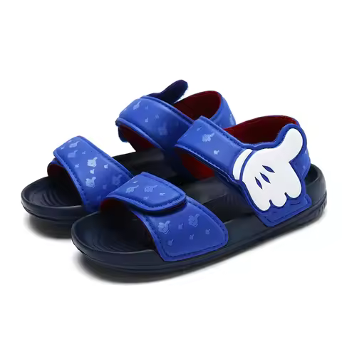 Disney New Baby Boys Girls Sandals Summer Kids Beach Shoes Cartoon Shark Dolphin Mickey Mouse Print 