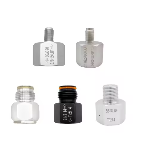 Adapter Convertor to HomeBrew Aquarium For Sodastream Co2 Tank Canister W21.8,CGA320,3/8-24UNF 5/8-1