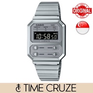 [Time Cruze] Casio A100 Adjustable Stainless Steel Strap Digital Tribute Alien Men Watch A100WE-7BDF