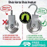 SEMPATI Katrol Roda Kecil Mini Kerekan Burung Bendera Besi Alumunium Menaikan Sangkar Kandang Perkut