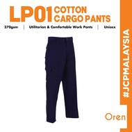OREN SPORT Unisex Cargo Pants Seluar Kerja Worker Long Pant - Navy LP01