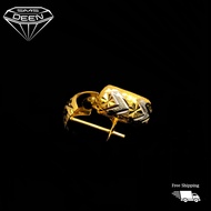 SMS DEEN Clip Earrings, ±1.2GM - Gold 916 Emas - Subang Katup (Info: ±1.0x0.5CM - 1.21GM)