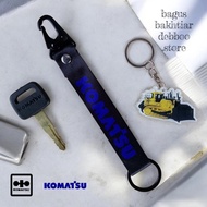 GANTUNGAN Key Komatsu - Master Key Komatsu + Bulldozer Keychain Komatsu + Snaphook Metal Black Coate