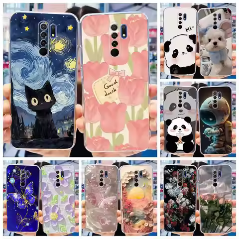 Lovely Painted Case For Xiaomi Redmi 9 Soft Silicone TPU Back Cover For Redmi 9 Prime Redmi9 (China)
