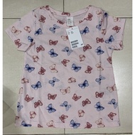 H&M New butterfly printed tshirt 3-4y