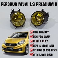 Perodua Myvi 1.3 Premium X Myvi Icon 2015 2016 2017 Standard G 2 pcs Oem Fog Lamp Yellow Glass Lens 