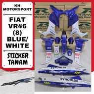 Y125ZR/125ZR FIAT VR46 (8) BLUE/WHITE STICKER TANAM/AIRBRUSH